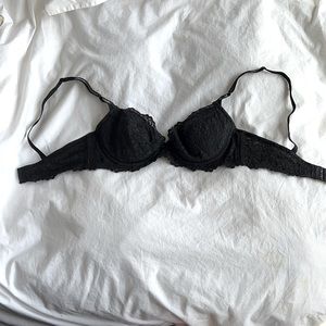 Fleur de Peche black lace bra